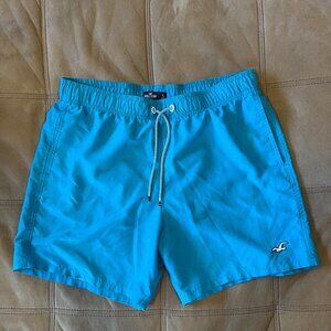Hollister Men's Large Pacific Blue Swim Trunks